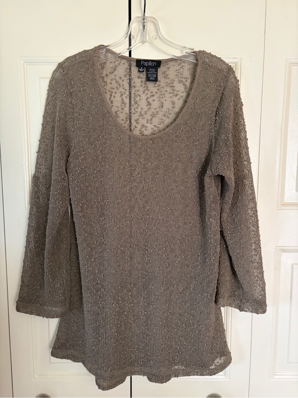Papillion Women’s Boho Fairy Grunge Granola Texutred Sweater Popcorn size SM